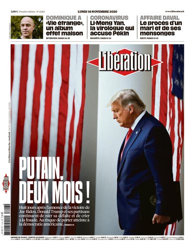 SND's tweet photo. Tomorrow's @libe front page. Other pages here: https://t.co/b63qcGxDLH

#SNDelect #NewsDesign https://t.co/vjyenoARPu
