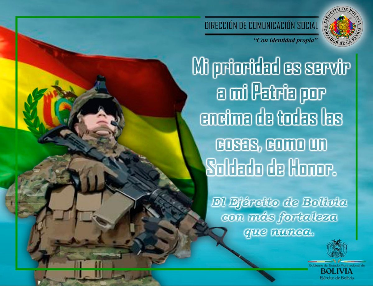 BoliviaEjercito's tweet photo. #EJÉRCITO_DE_BOLIVIA
#210_AÑOS AL SERVICIO
DE LA #PATRIA https://t.co/jvNLHJisQT