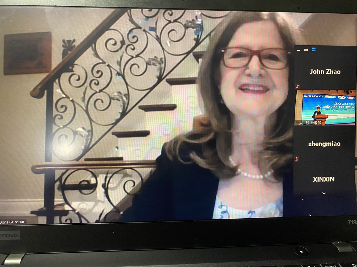 #LanzhouUniversity second hospital BPSO exchange conference. <a href="/DorisGrinspun/">Dr. Doris Grinspun 🇨🇦 RN, PhD, FAAN, O.ONT</a> is giving a keynote presentation. So inspiring speech: #covid will end, but nursing and patient centered care will never end.