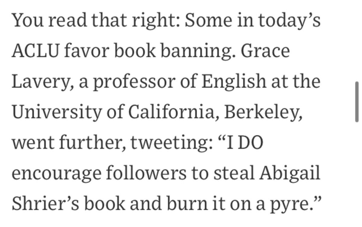 graceelavery's tweet photo. I’m disappointed that the @wsj has published a piece @AbigailShrier which quotes me, without either reaching out to me for comment. My thread is below. https://t.co/VLZDBiQWg1