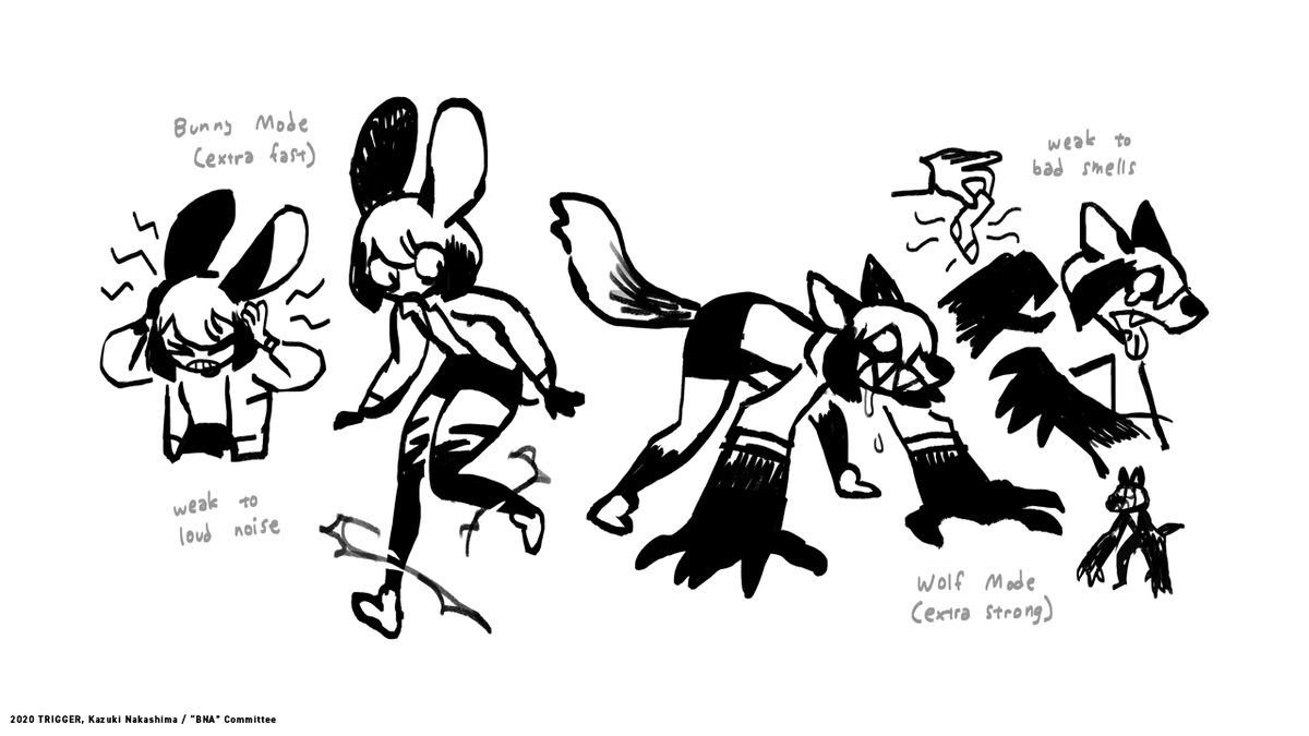 here's some of the really early concepts i did for michiru! 