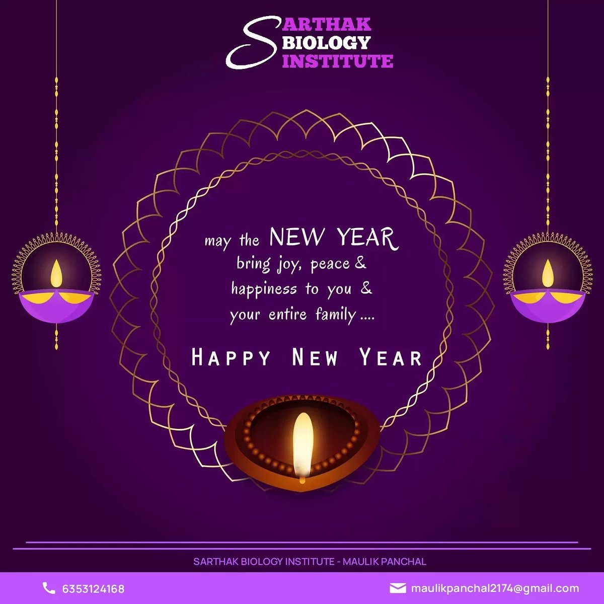Maulik_sir's tweet photo. HAPPY NEW YEAR 💞
May the new year bring joy,peace &amp; happiness to you &amp; your entire family...
#sarthakbiologyinstitute 
#maulikpanchalforbiology 
#maulikpanchal 
#mauliksir  #motivational https://t.co/5Qd3KPiKZK