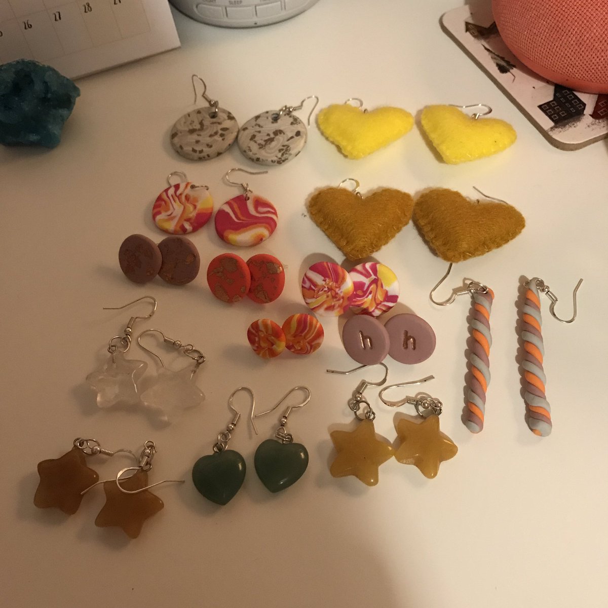 Meg has some (discounted!) commission spots available for Christmas and she ships worldwide! Above are the hoops I have from Meg (minus my strawb hoop which lives in my office) and below are the many earrings I have from her  her shop is here: http://Etsy.com/uk/shop/megscarbieart