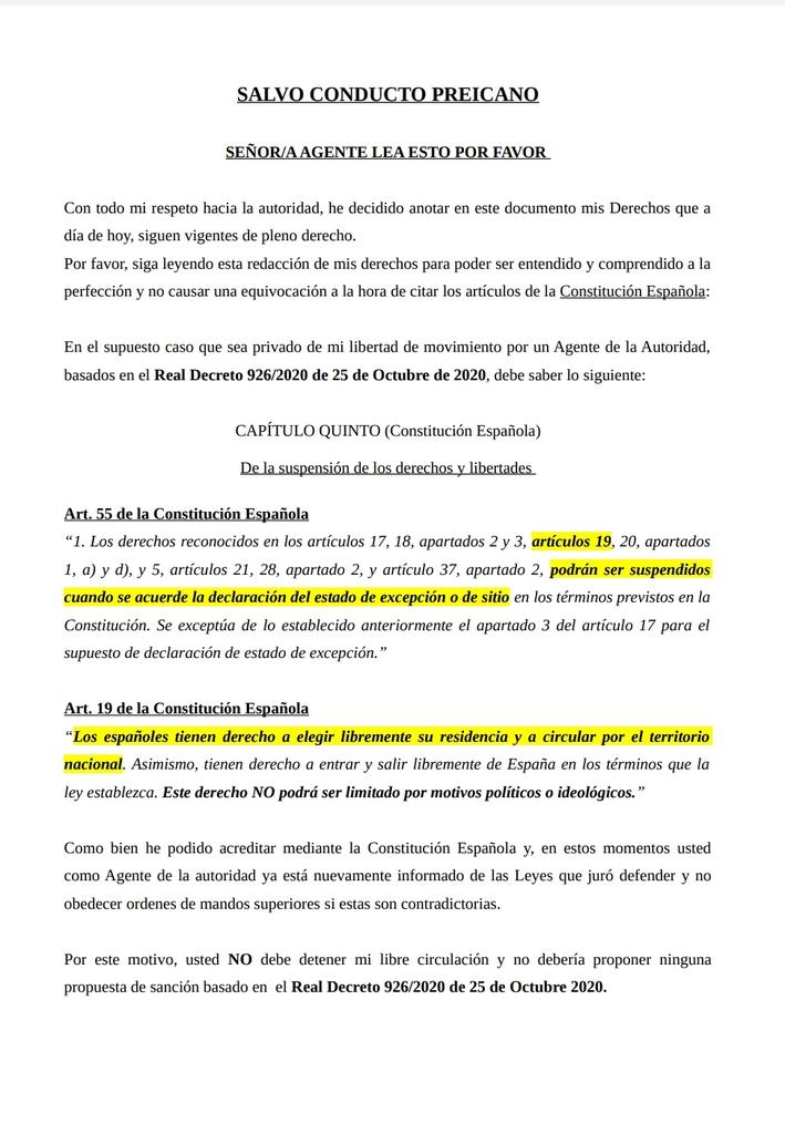 alexoriginalbcn's tweet photo. @FrMargarit @gencat Todo ciudadano puede circular libremente por todo el territorio nacional español segun recoge el derecho constitucional de la carta magna. Ninguna normativa municipal o restriccion por parte de un gobierno autonomico puede contradecir lo que bien dice la constitucion. https://t.co/1sOKPiAcMp