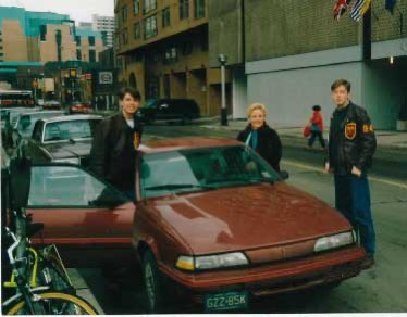 A grainy photo of Elon Musk and brother, Kimbal, in Toronto in 1992.  Elon was attending Queen’s University in Kingston at the time.