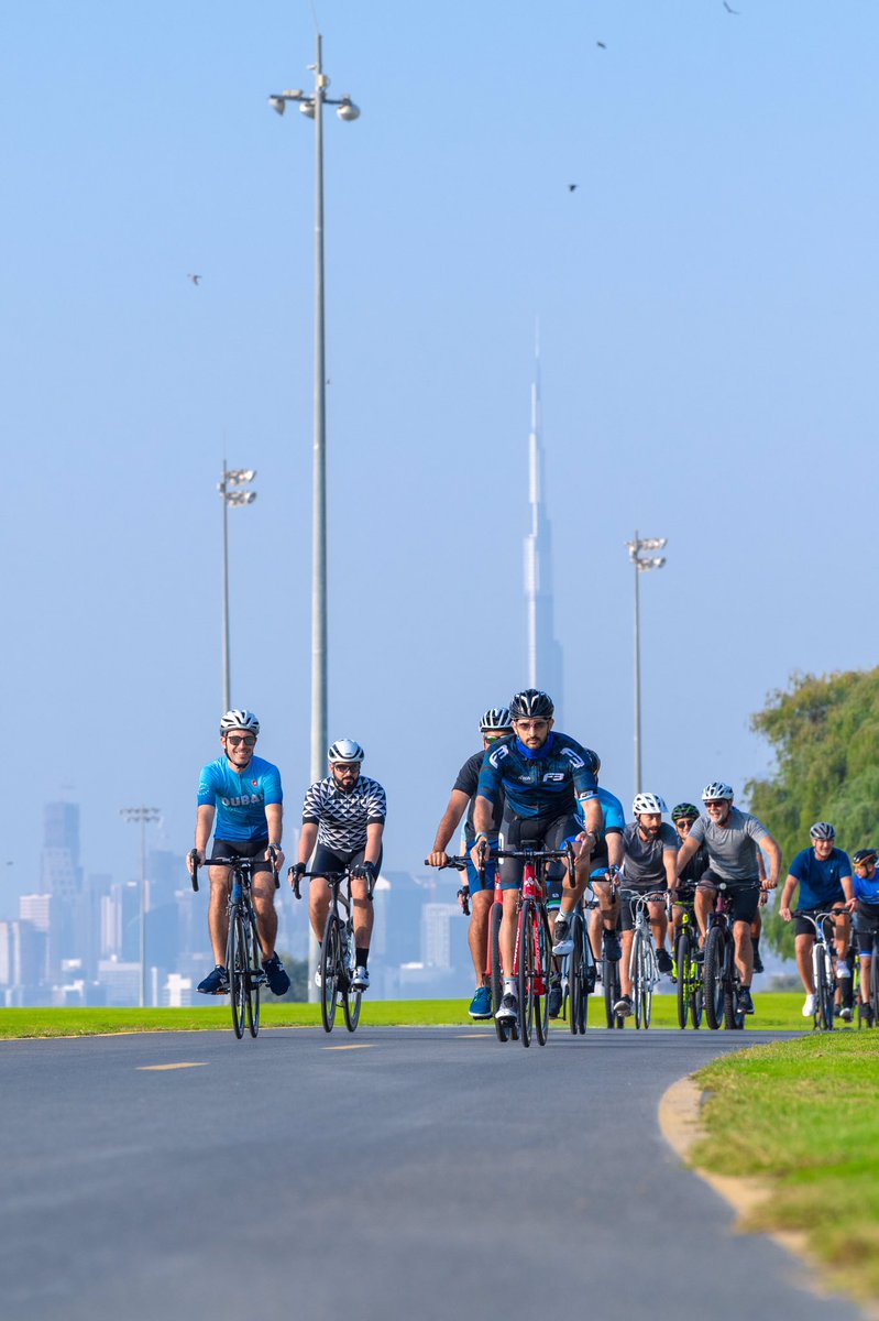 HamdanMohammed's tweet photo. Today, I was pleased to participate in a bike ride with leaders of top global businesses operating in Dubai as part of the @DXBFitChallenge. We talked about ways to overcome current challenges through the flourishing partnership that has long-connected Dubai to its private sector https://t.co/njz9S3UQNk