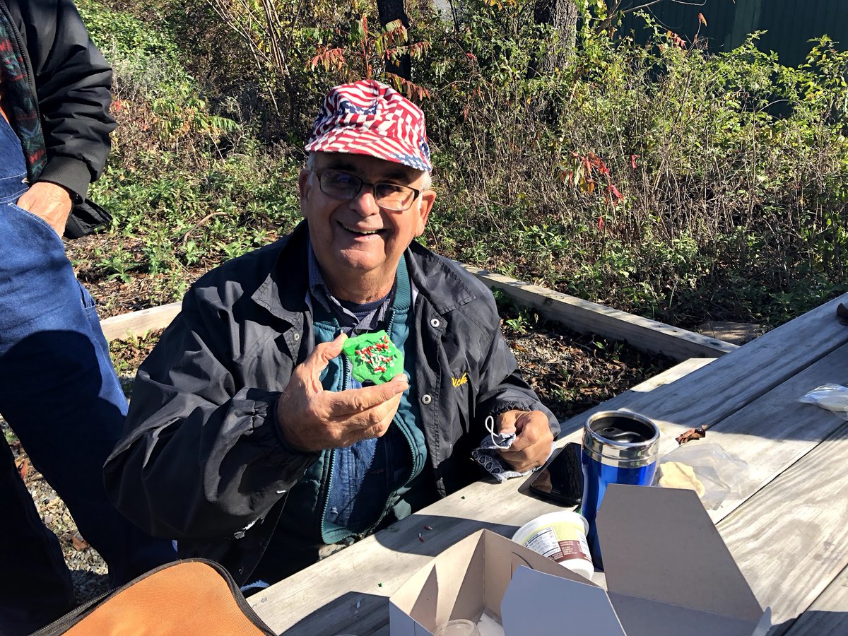 BlackRiverTrain's tweet photo. New for 2020, guests on our North Pole Express will receive a family gift bag, including a cookie decorating kit! Some of our volunteers recently took a break from their hard work on the railroad to try out some samples! https://t.co/4A2BgPLZLP