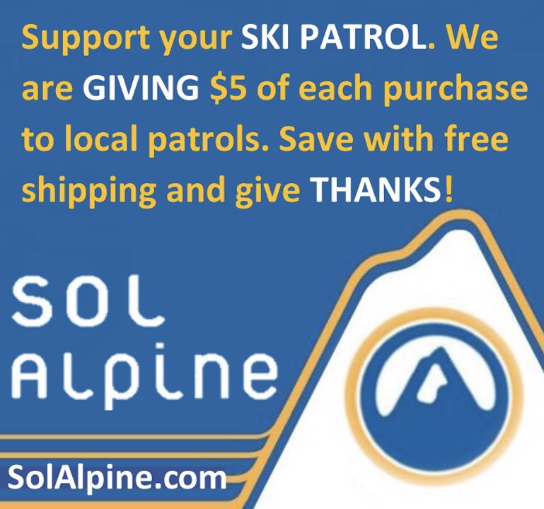 SolAlpine's tweet photo. Shop at https://t.co/NSWc4kKeGI and we’ll give to Ski Patrol while you save. https://t.co/lUp0E9IZLh