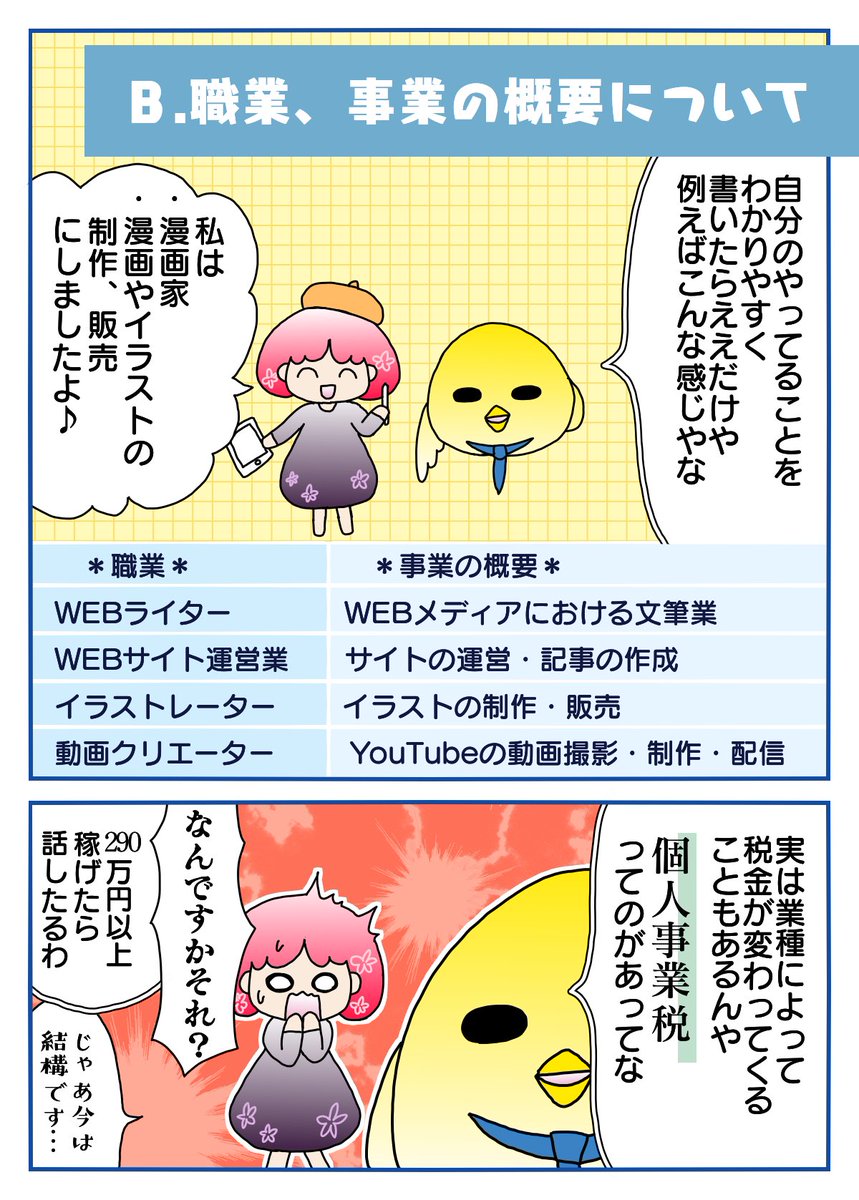 はなみ子 ゆるかわ動物イラスト めっちゃわかりやすい個人事業主のお金の話 第3話 個人事業の開業 廃業等届出書 その 令和2年度 3年度で大幅な制度の変更があります この漫画では令和3年度以降のものに合わせています 個人事業主 税金