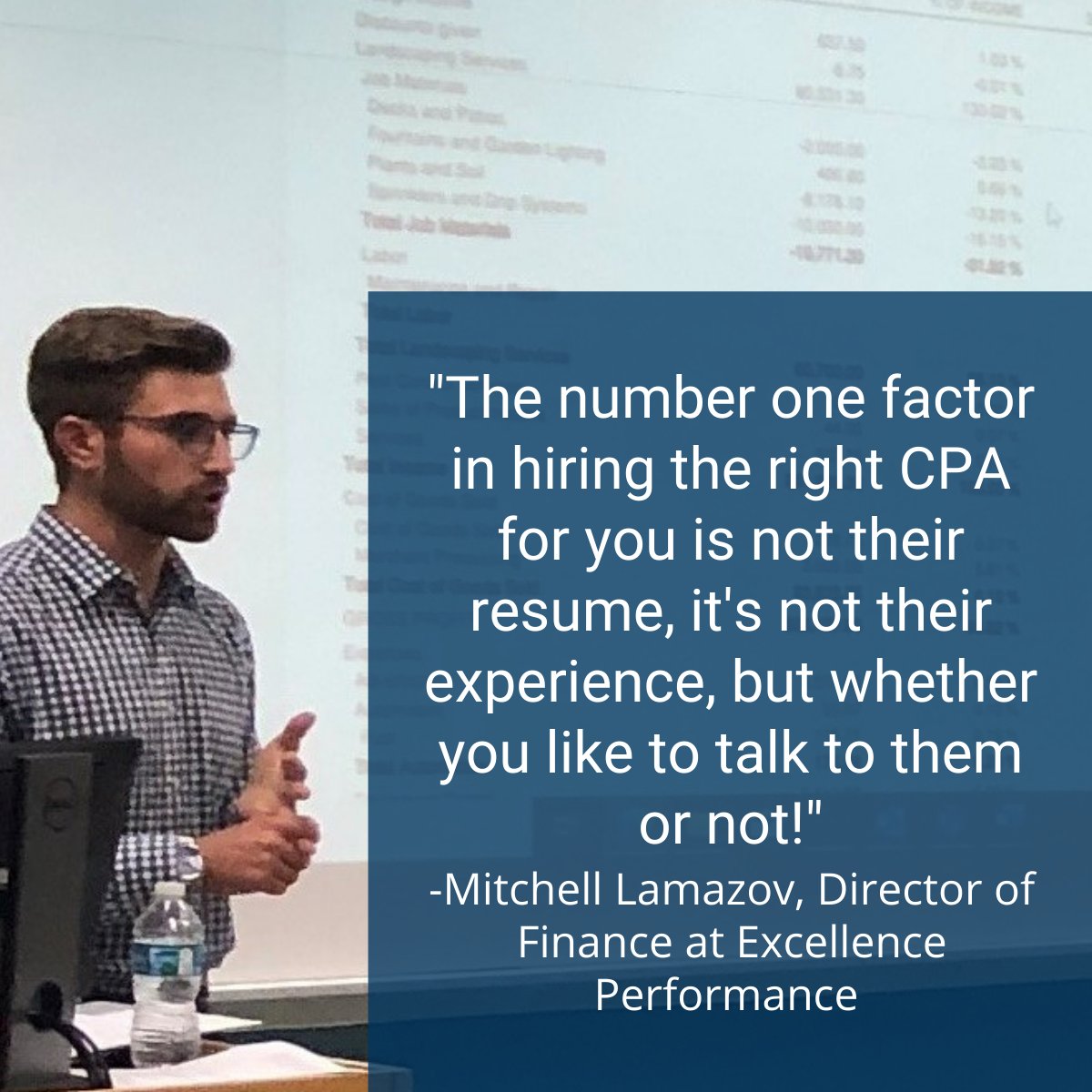 Thanks to Mitch Lamazov for talking about the importance of look back and forward with your businesses finances. Great quote and perspective too. #innovateSCF #SCFProud