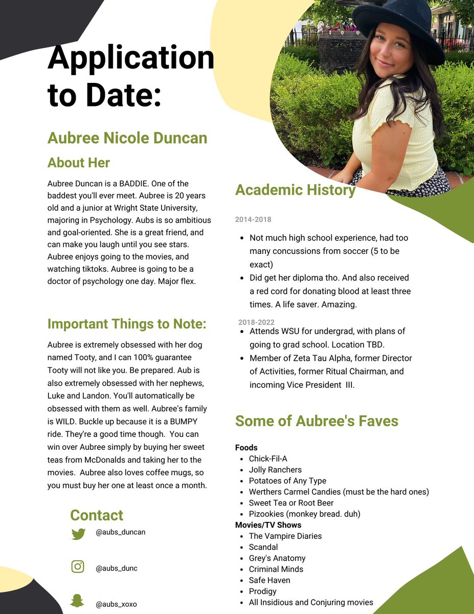 ellyvictoriaa's tweet photo. 🚨 ATTENTION 🚨 
my girl @aubs_duncan has been single for TOO long. anyone interested in having a shot with aubree please fill out this boyfriend application and return to me. thx :) https://t.co/WjhwSyrU8M