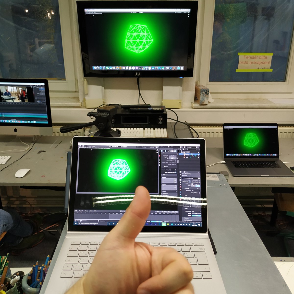greenieverse's tweet photo. Wir nutzen jetzt das Rendern mit Blender als Benchmark zwischen all unseren Kisten, um zu sehen, wer hier der Schnellste ist.👍 https://t.co/rJr65C7r5L
