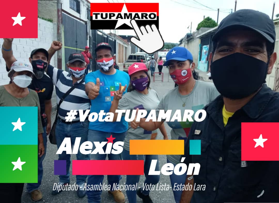 Mira_Venezuela's tweet photo. Hoy le dimos una cachetada al Imperio y sus lacayos. En Venezuela se lleva acabo otro simulacro electoral. 

Vamos a rescatar la Asamblea Nacional. 

Nuestro candidato #TUPAMARO Alexis León @alexisleontupa  candidato voto lista en el estado #Lara dice presente. 
#VotaTupamaro https://t.co/KUu3zDKNUU