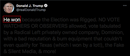 ShadowSHearth's tweet photo. The only truth you'll ever hear.

46th President Joseph Robinette Biden Jr. won. 
He only won. 
Simple as that. https://t.co/YbPL9I5t1M