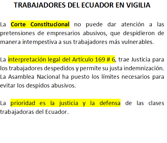 LitumaGallardo's tweet photo. #NoInconstitucionalidad169 #BastaDespidosAbusivos  #TrabajadoresEnVigilia  @AsambleaEcuador @CorteConstEcu
@dsalazaca
@ravila67 
@alozpra 
@hernansalgadop 
@AndradeqKarla
@CarmenzaCorral
@GrijalvaAgustin
@mtnuques
EN DEFENSA D CIENTOS D MILES D TRABAJADORES ECUATORIANOS

VIGILIA https://t.co/EwYE2o8jK7