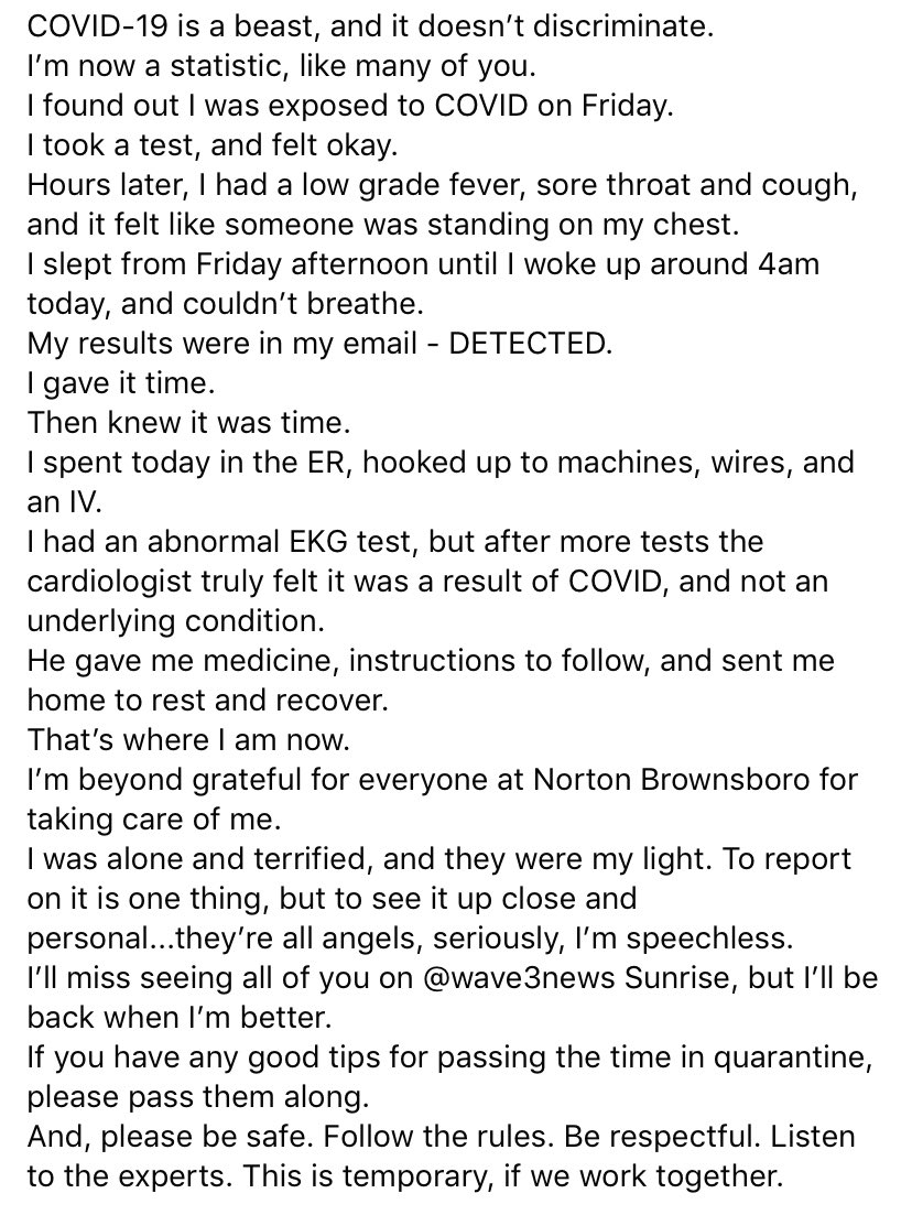 I have COVID-19. And, I did everything by the book. <a href="/wave3news/">WAVE</a>