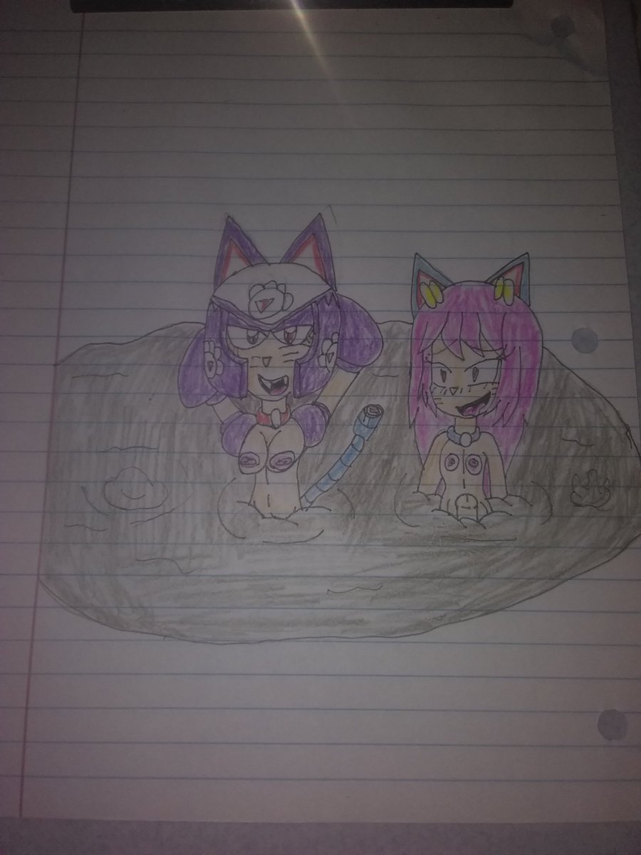 hazebits's tweet photo. Stray Woman and Feline Man having fun in clay~ https://t.co/1gweF1bk9u