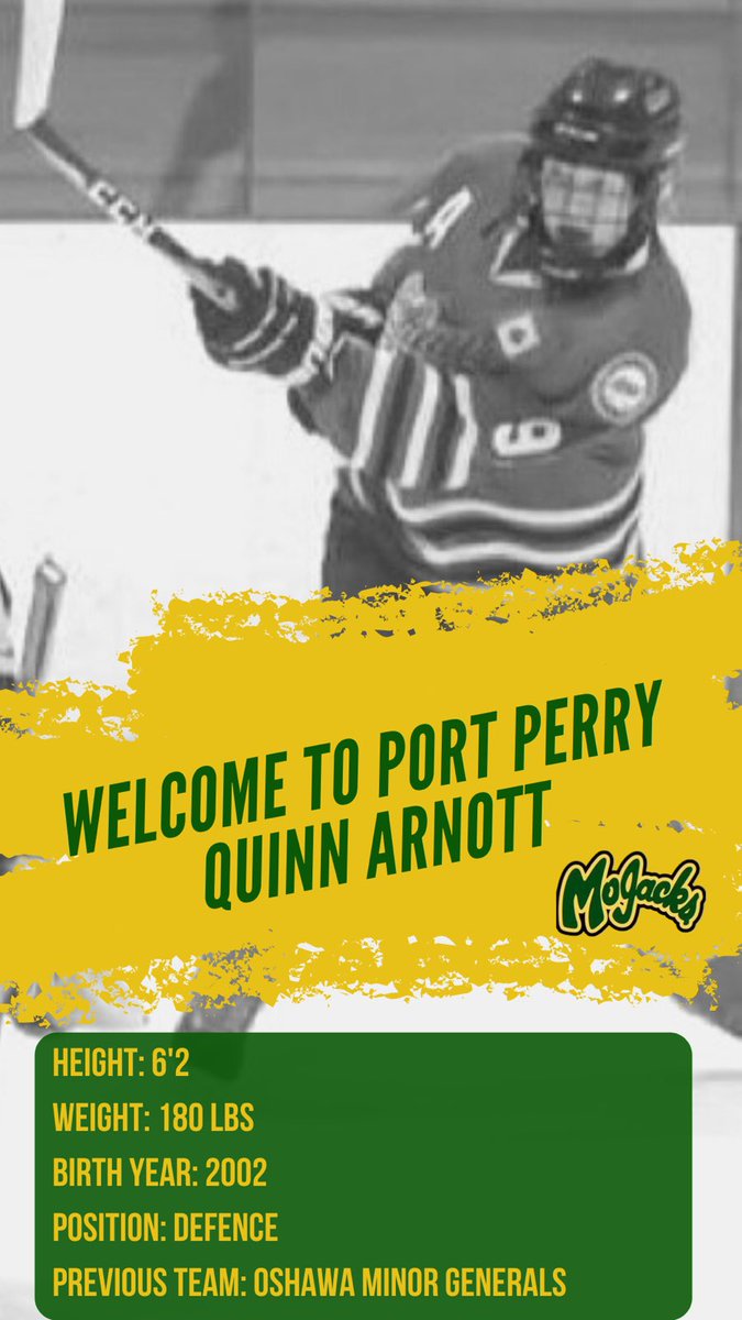 LumberJacksPJHL's tweet photo. 🚨🚨SIGNING🚨🚨

We are proud to announce the signing of 2002 born defencemen, Quinn Arnott. Arnott comes to us from the Oshawa Minor Generals!

Welcome to Port Perry Arnott!

#JackedUp
#ALLIN
#GoJacksGo https://t.co/UxORQLzcpL