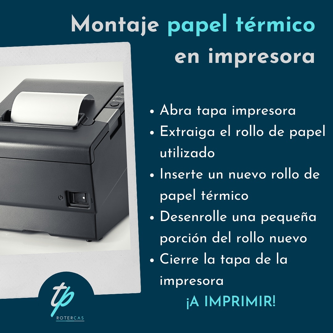 ¡Así de fàcil es cambiar el rollo térmico!

#Rotercas #papeltérmico #impresora #rollos #consumibles