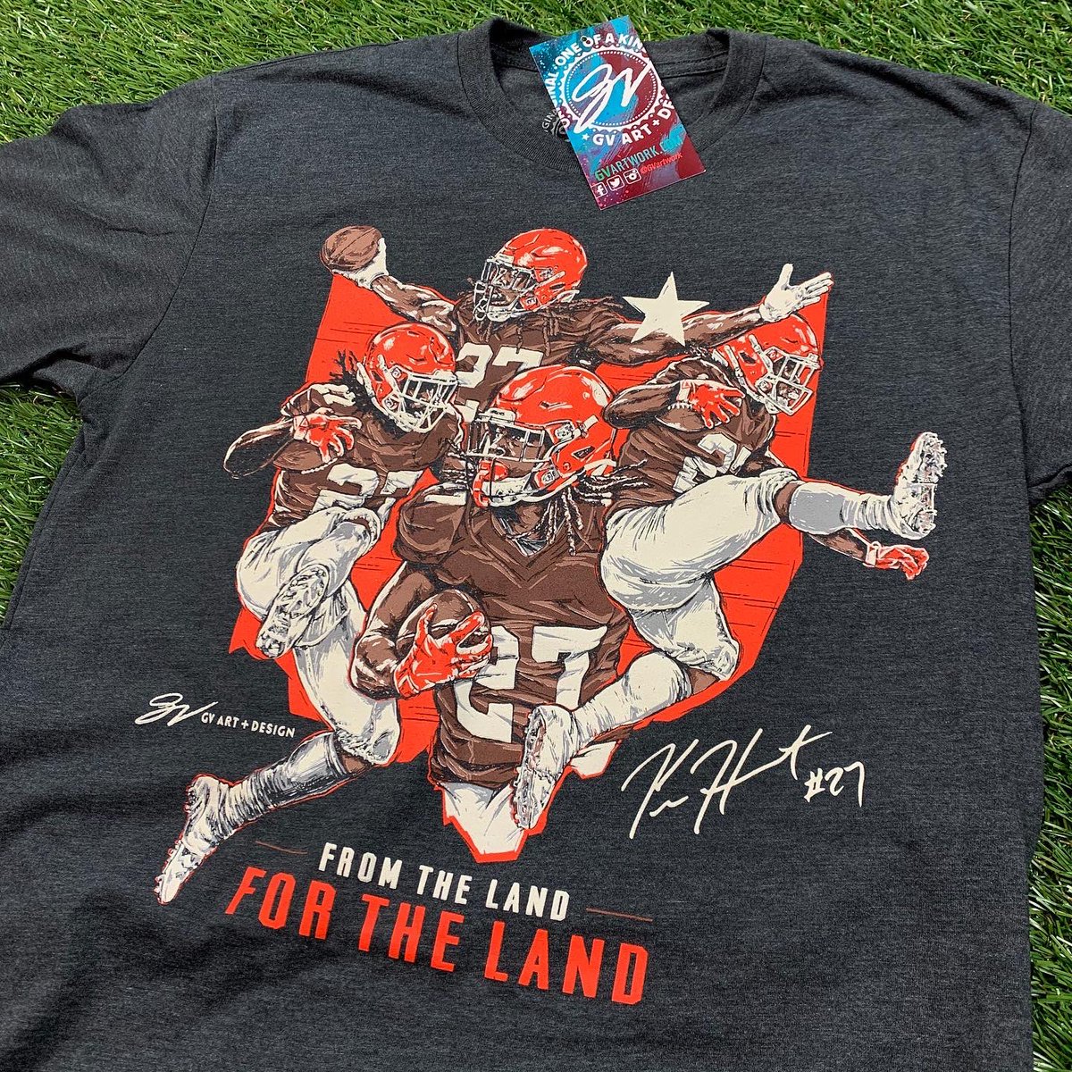 GVartwork's tweet photo. Cleveland wins Cleveland Wins! 

How good is this running game with Chubb back? 

RT to pay tribute to the best 1-2 punch in the league! https://t.co/kK7l8AdeML