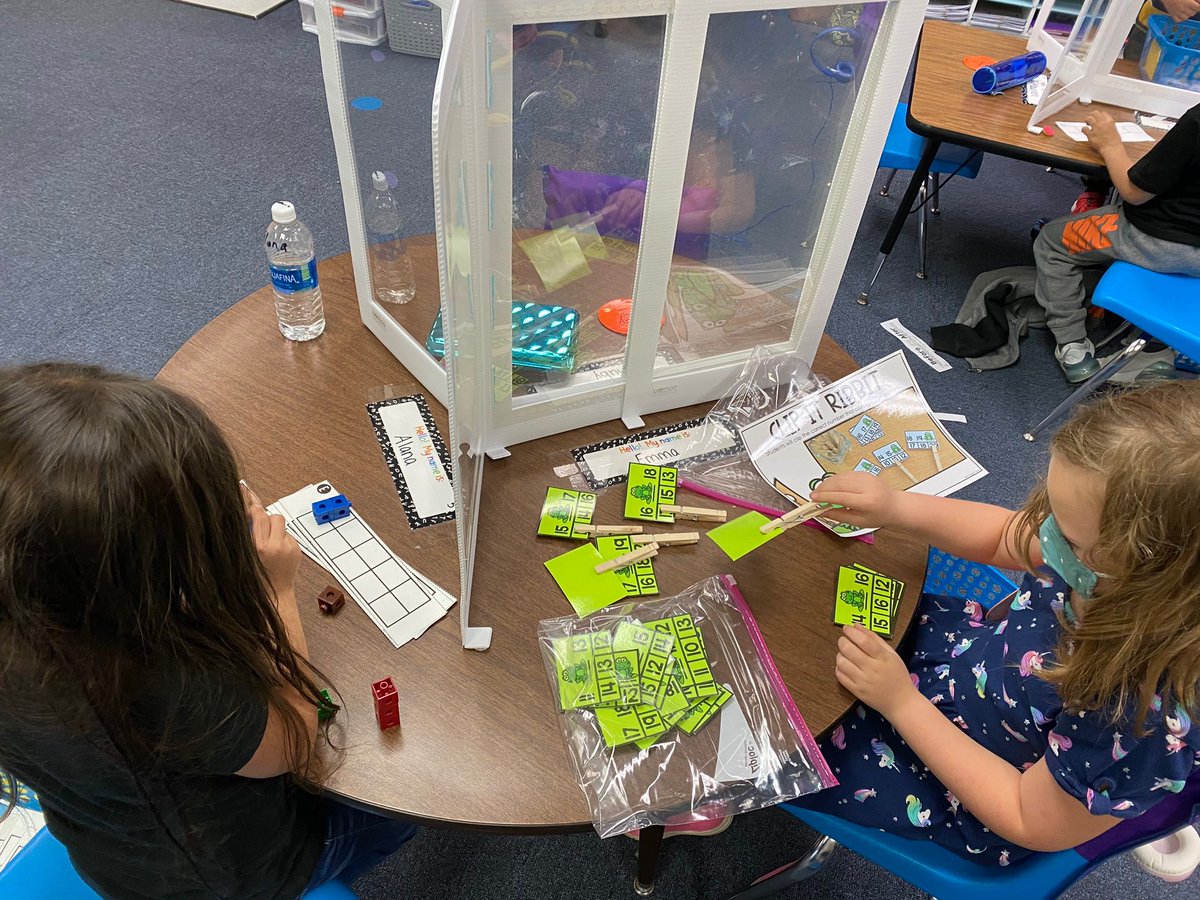 HewittElem's tweet photo. Miss Taylor’s kindergartners learned a new math station last week. They had a ton of fun with their hands on math manipulatives.
#hewittheroes #hewittstrong https://t.co/zFsfNfFD7w