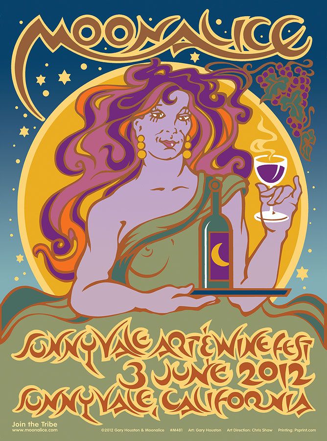 MoonalicePoster's tweet photo. Thanksgiving 2020 @Moonalice Poster Collection π· 6/3/12 Sunnyvale Art & Wine Festival, Sunnyvale, California by @voodoocatbox https://t.co/2O2ueRCfT3 π¦ 100% of the sales from every poster purchased goes directly to the artist. M481 #MAPTh20 #MAPR #GaryHouston #art #gigposter https://t.co/N6WXMgpMM7