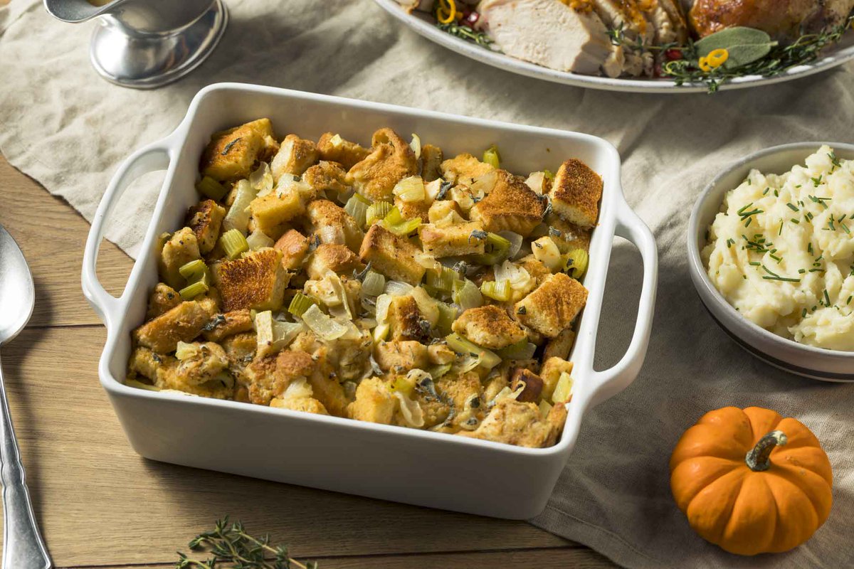 LesMargSJ's tweet photo. Continuing to highlight our Thanksgiving menu. Thanksgiving just isn't the same without stuffing &amp; gravy. These are part of our full meal or order a-la-carte.  Place your order by Sat., 11/21/2020.  Text " Thanksgiving " to (408) 886-9483 to see the full menu options and details. https://t.co/SbNNApVHzk