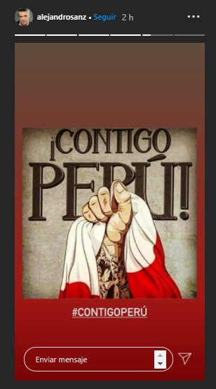 14.11.2020 | Alejandro Sanz en sus historias de Instagram.