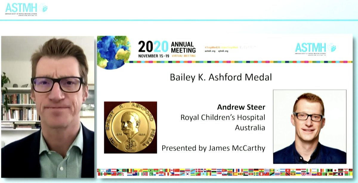 Dan_Engelman's tweet photo. Congrats Prof Andrew Steer @MCRI_for_kids @RCHMelbourne @UniMelbMDHS @MelbourneGlobal @ControlScabies awarded @ASTMH #TropMed20 Bailey K Ashford medal for "Distinguished work in tropical medicine" incl #StrepA #EndRHD #scabies and #BeatNTDs 🎉🙌🏅 https://t.co/DC9HlJQ6fC