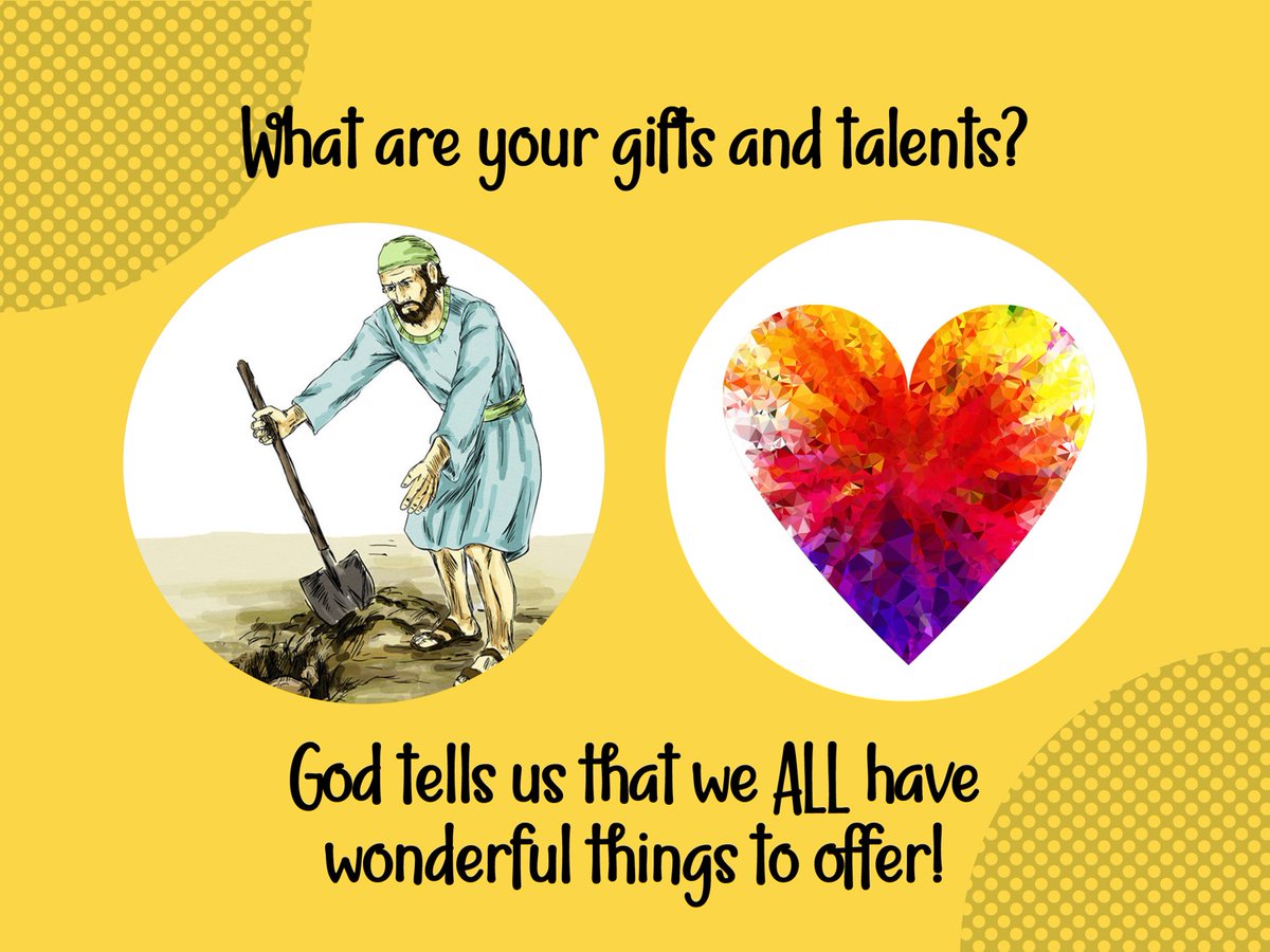 This week we will be sharing the parable of the three servants and asking our children how they make the most of the gifts given to them.  I wonder what their responses will be?