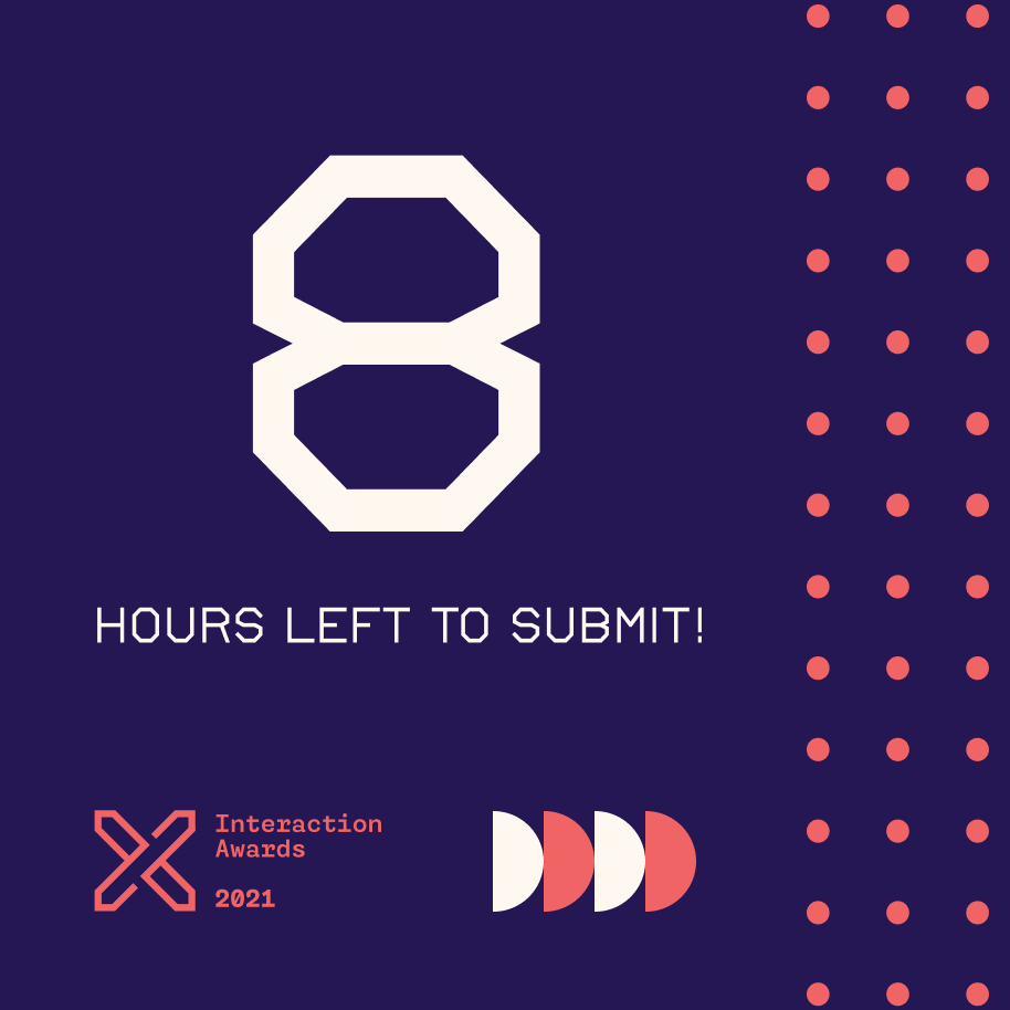 IxDAwards's tweet photo. 8 hours left to submit! If you're working on your submission and starting to have doubts, read this blog article from the Interaction Awards chairs on how to ignore that negative self talk! #InteractionAwards #ixd #ux #design https://t.co/1Gb2stdUyZ https://t.co/3wLsNHLSFt