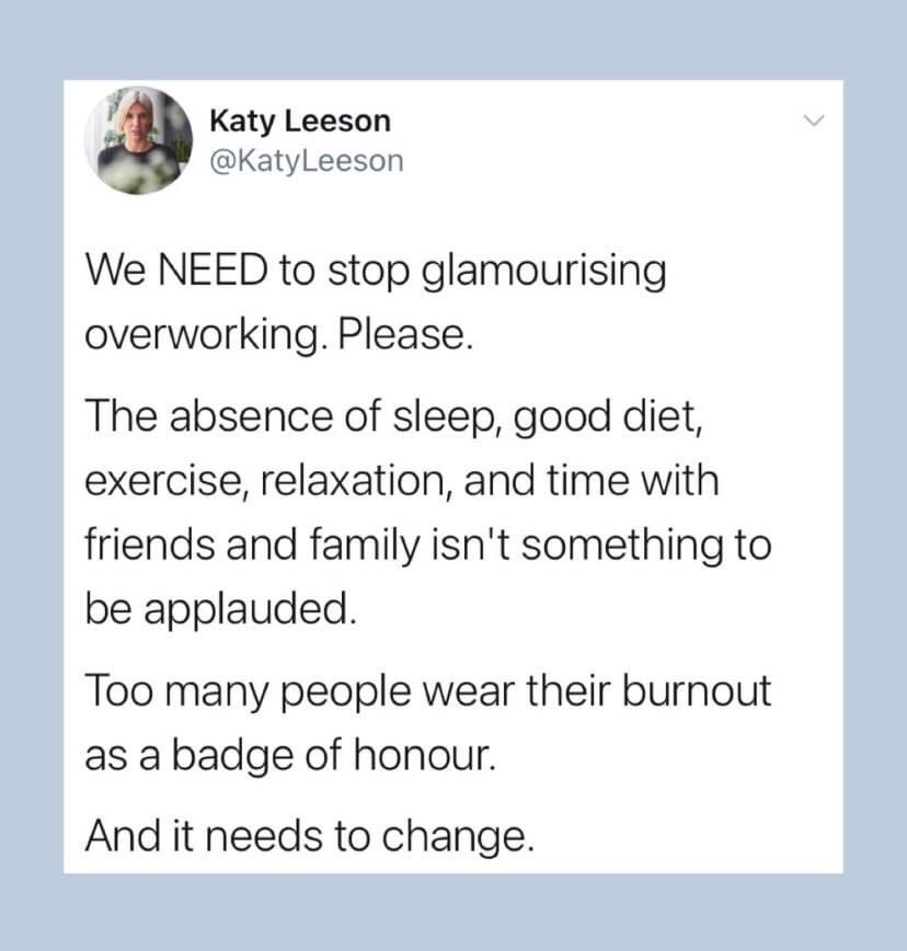 DerrifordNurses's tweet photo. This is really important. At times it is unavoidable to work long hours but we must prioritise our own well-being and family time. 💕 https://t.co/Bepskrg2d7
