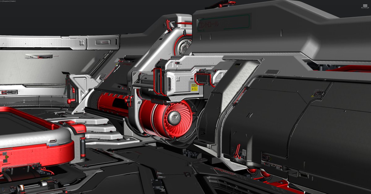 ACMSS1I6L3K8's tweet photo. Viewport shot of the side machine for my old tiling texture environment #unreal4 #gamedev #3d #design #gameart #future #industrial #scifi #scifiart #environment #art #instaart #mech #tech #design #concept #modeling #TwitterArt #future #viewport #3dsmax @conceptartworld https://t.co/UMxVoSKy4m