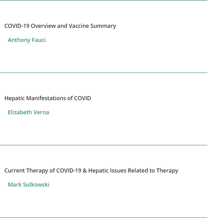 gnioannou's tweet photo. Thanks and kudos to Tony "you are not fired!" Fauci for taking time to address the #aasld2020 at the #TLMdX.
His excellent talk is available here:
https://t.co/wxT5F2Xt9L
For @elizabeth_verna I copied the schedule where she is the speaker after Fauci!! https://t.co/MOXE5IFuDf