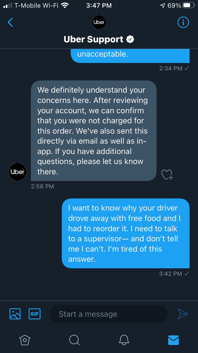 ddccm1911's tweet photo. @Uber_Support She has been in contact with @UberEats support MULTIPLE times she relays the problem and she is told to reorder and then support ends the chat! She NEEDS be compensated for the order that your @UberEats driver literally stole. https://t.co/FqU52kb9Cp