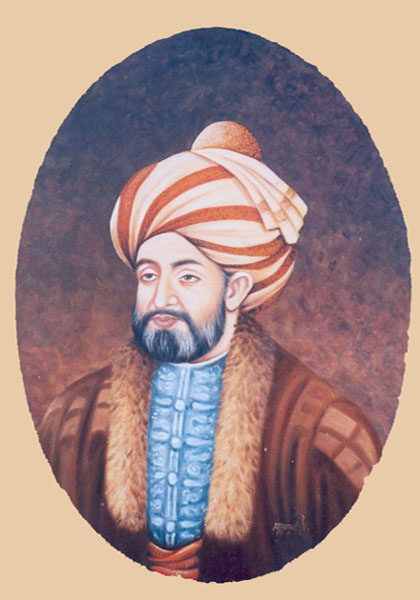 In 1748 Ahmad Shah Abdali (pictured) invades India for the first time and faces the Mughal forces led by Wazir Wamar-ud-Din, at Manupur near Sirhind.