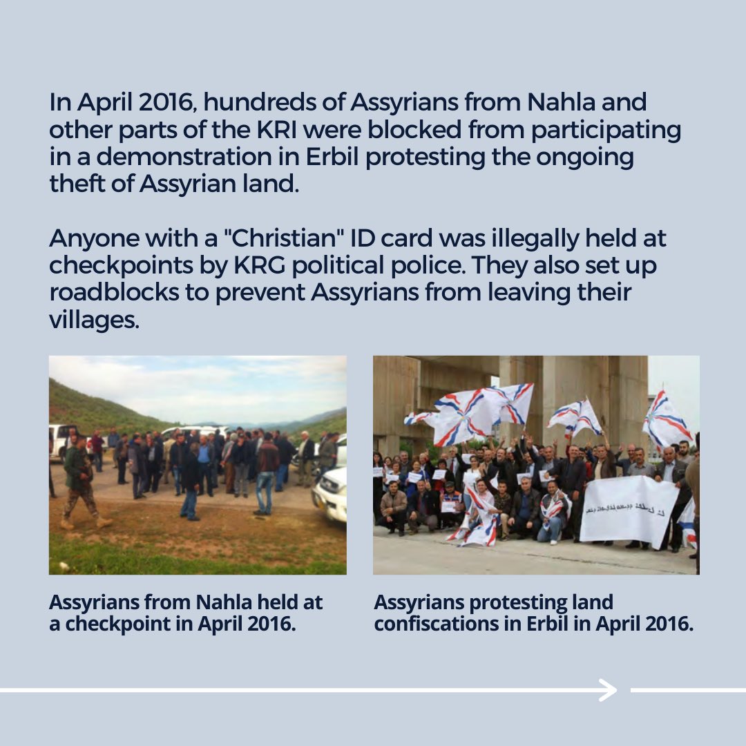 Despite numerous promises and even official court and KRG rulings, no restitution has been granted to those Assyrians whose lands have been stolen.