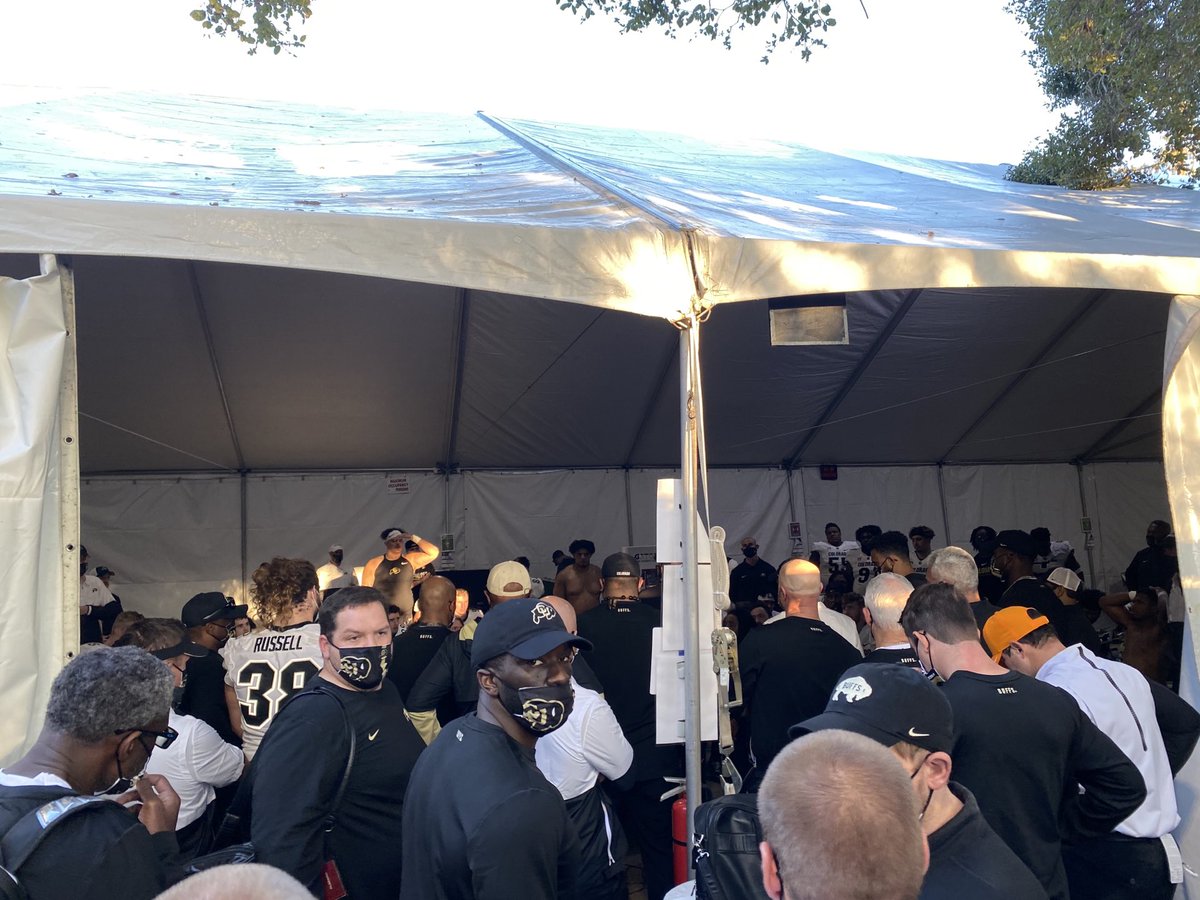 Colorado locker room at Stanford yesterday?? Hope it stays sunny for our kids next week. #GoCougs