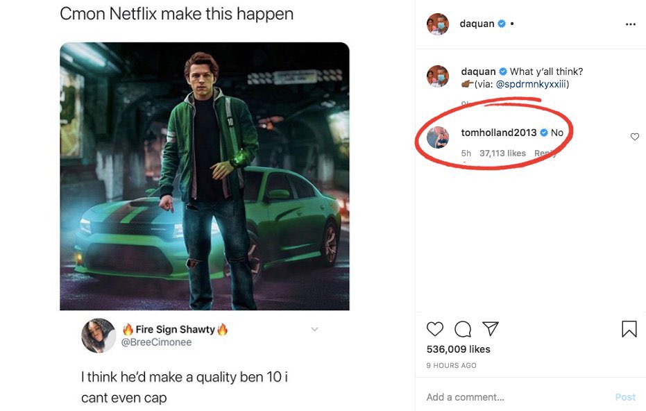 him denying the rumors about ben 10 