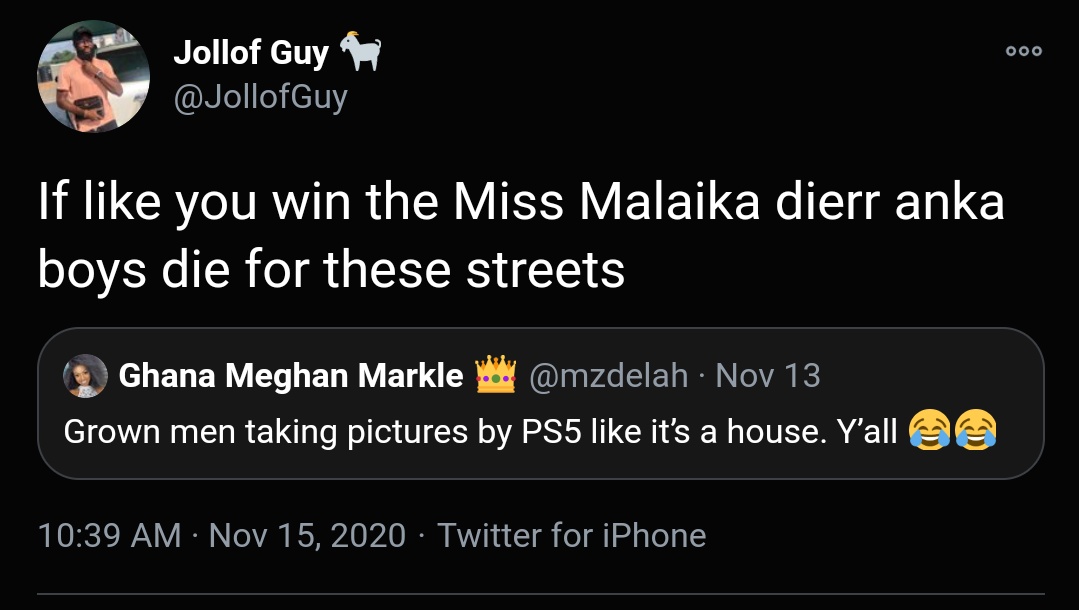 1. From Winter Studios, Summary On Today's Gist: A Thread Former contestant of Miss Malaika, MzDelah, caught the attention of tweeps when she said grown men only take pictures of their PS5 like it's a house. Agenda boys did the Lord's work on her till Kenkey trended.