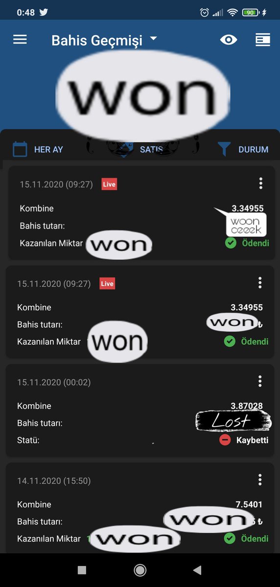 WinnerManBets's tweet photo. Bu hafta sonu bereketli geçti 💰🤑💲💵💴🤑 #iddaa #kazandıranadam @WinnerManBets  #bet #tips ❤️ https://t.co/qeKcOqq0yB