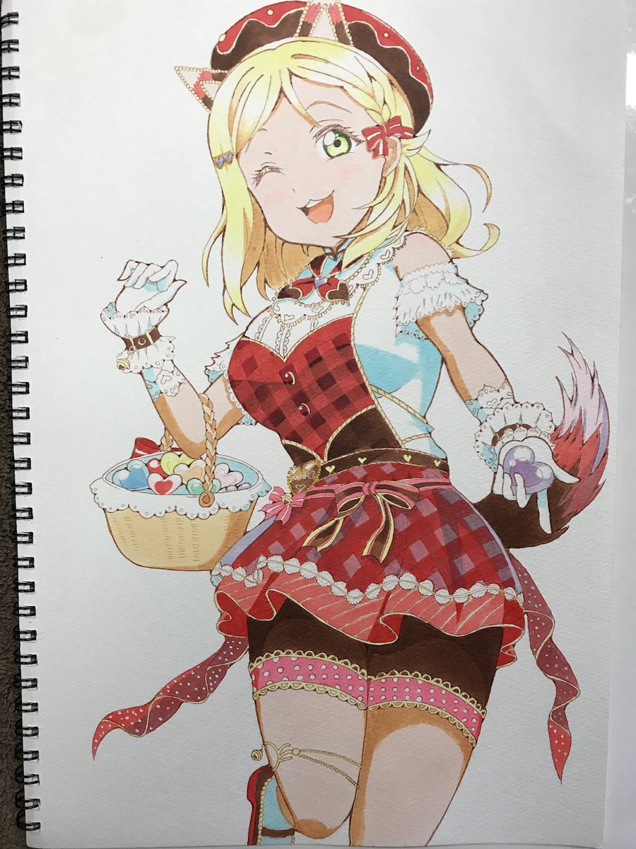 すず 鉛筆 下書き コピックマルチライナー 線画 コピック 色塗り 線画と色塗り一発勝負なのでドキドキ 皆さん線画と塗った後を見せてください