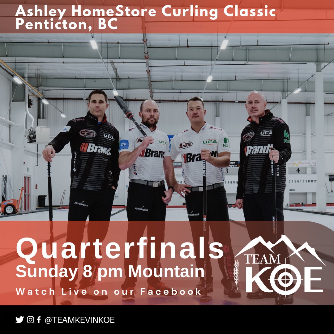 We've secured our spot in the quarterfinals in Penticton. Join us later tonight on our Facebook for live coverage of the game with <a href="/RHoman89/">Rachel Homan</a> and <a href="/xlpurplesweater/">Pool Commissioner</a> calling the game. We'll also have another <a href="/cdnangus/">Canadian Angus</a> tomahawk to give away!
