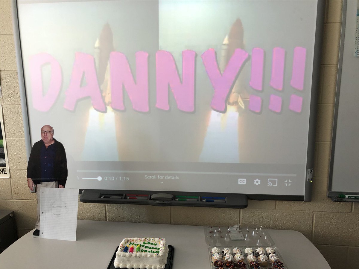 MrMSass's tweet photo. One year ago today, in literally the dumbest move I ever had as a teacher, we celebrated Danny Devito’s birthday. https://t.co/QIhdu6KeoU