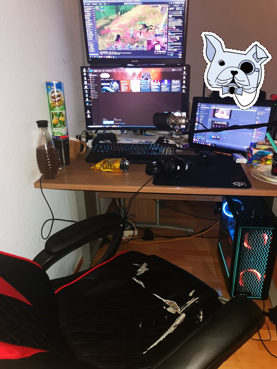 RyuMio_'s tweet photo. Mein Mann versteckt sich hinter dem Hund 😂 #md7pc @Moondye7 https://t.co/DA6B4IWCHJ