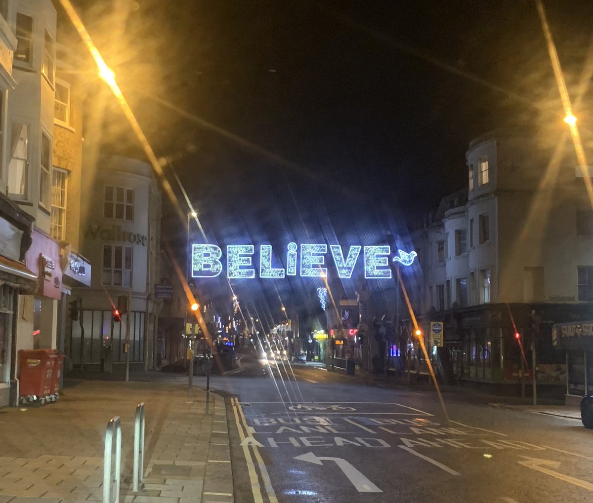 Coming home tonight and I was feeling rather down. And these words just appeared - out of nowhere - as I rounded the corner onto Western Road.