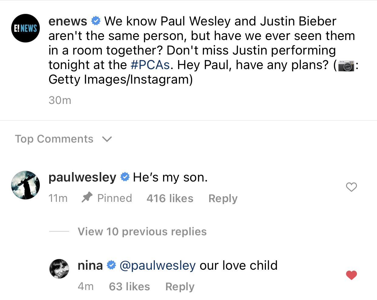 Paul Wesley Justin Bieber
