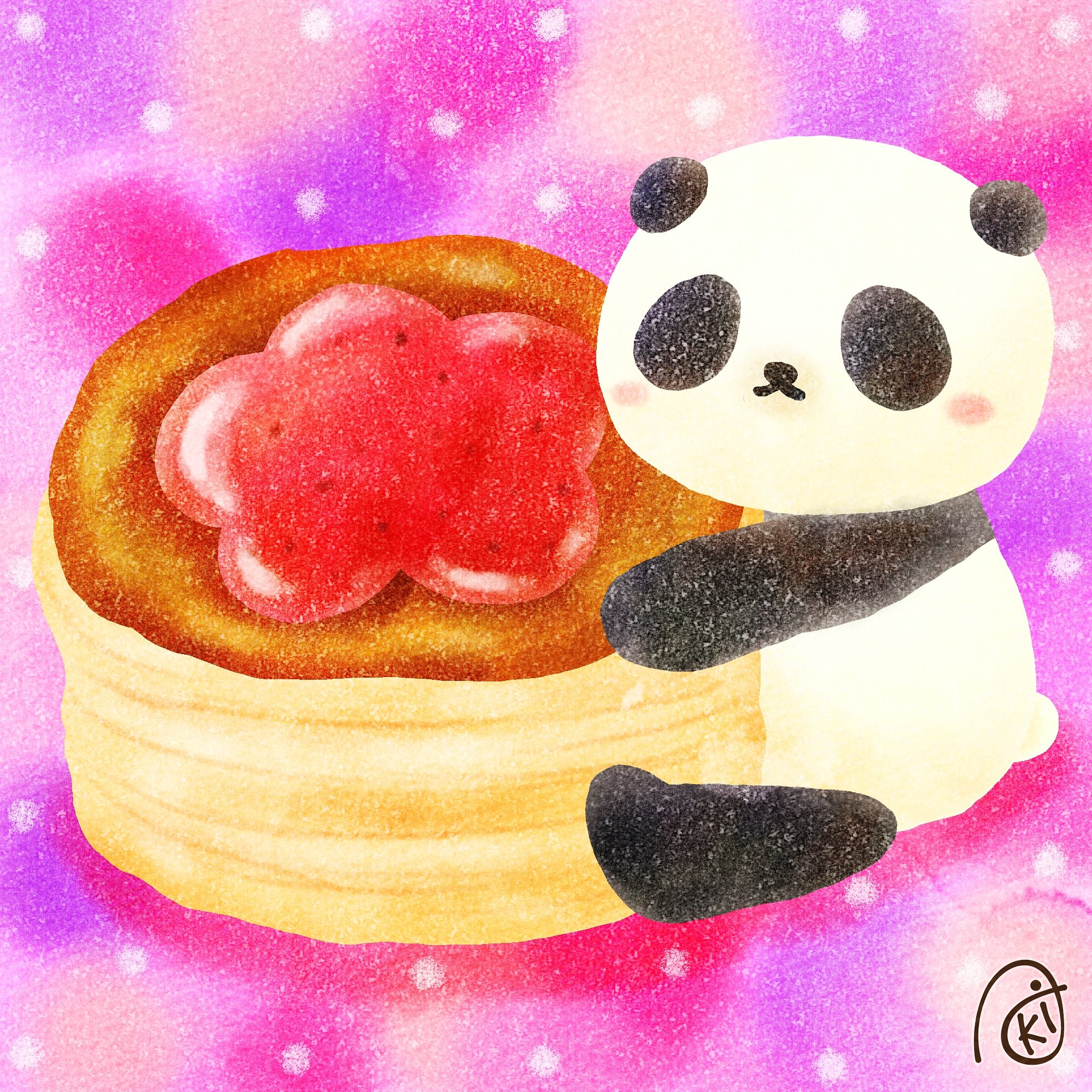 Aki イチゴジャムパイ イラスト お絵描き パンダ イチゴジャムパイ T Co Wfrhpeosqv Twitter