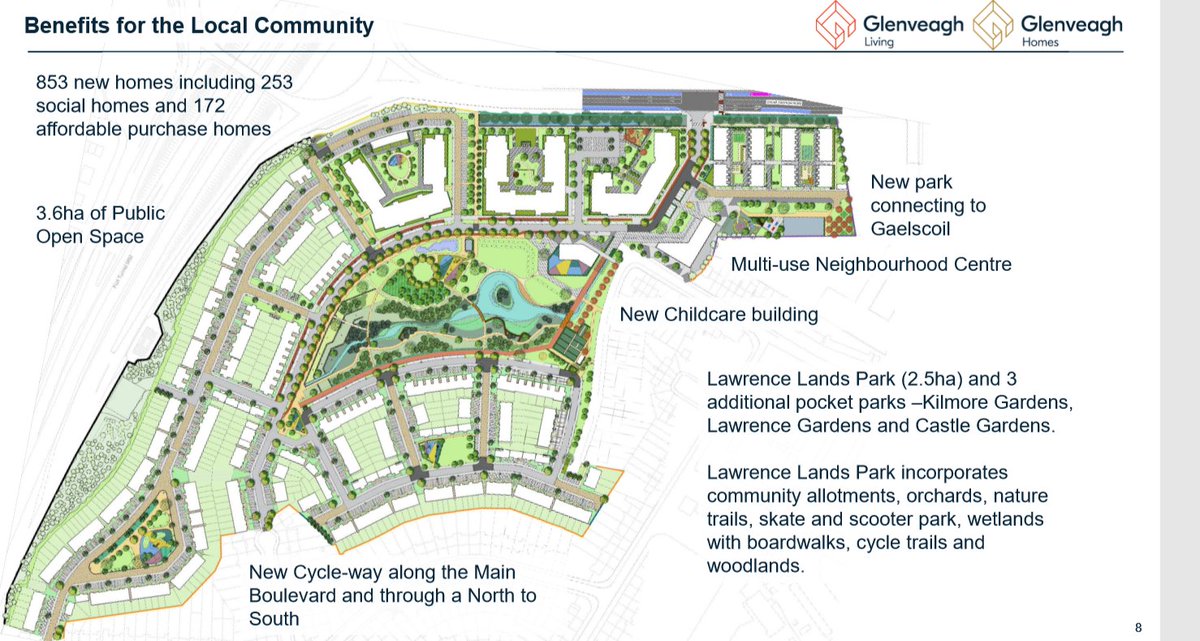 Part of the deal is for the development partner to deliver a range of community facilities - there is no point in listing them but this graphic will give you a sense of what is going on: