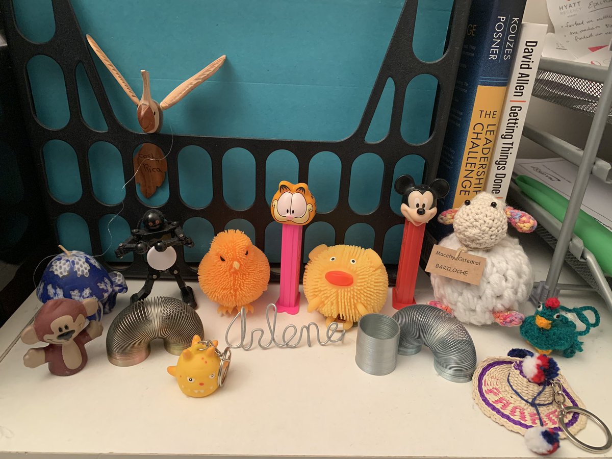 arlenechung's tweet photo. #AMIA2020 #AMIABuddy here are my desk buddies accumulated from travel and students over the years! https://t.co/4FUNHlbWnT
